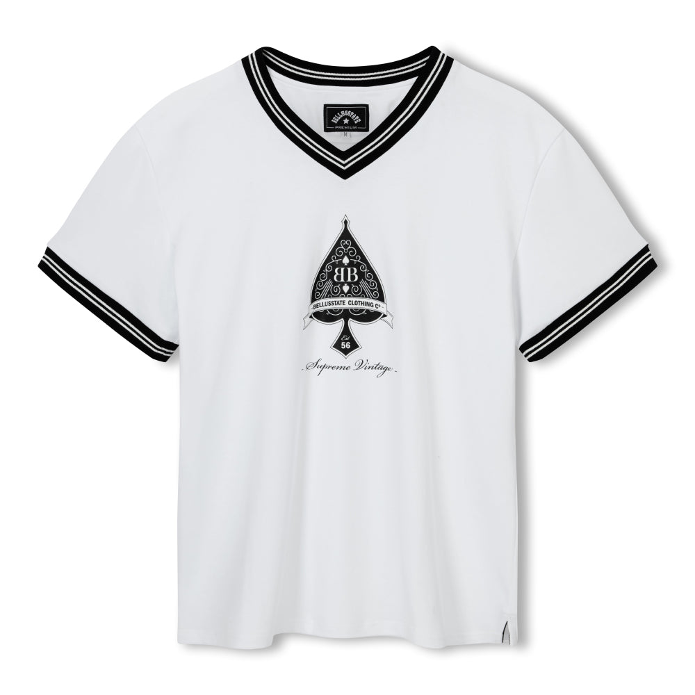 Ace Of Spades V-neckline Cotton Unisex T-shirt