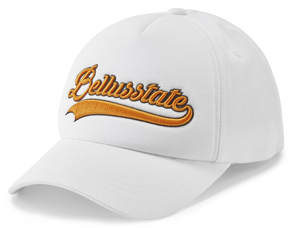 Bellusstate Motif Cotton Twill Snapback Baseball Cap White